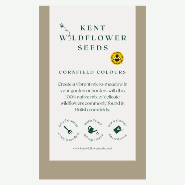 Kent Wildflower Seeds - Cornfield Colours Wildflower Mix - Label Front 1