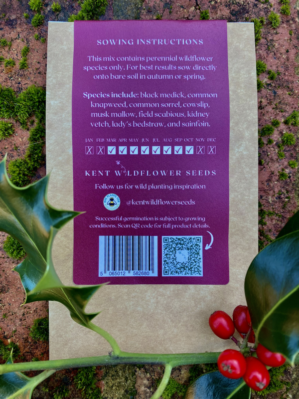 Sustainable Wildflower Christmas Stocking Filler - Happy Habitats - Back