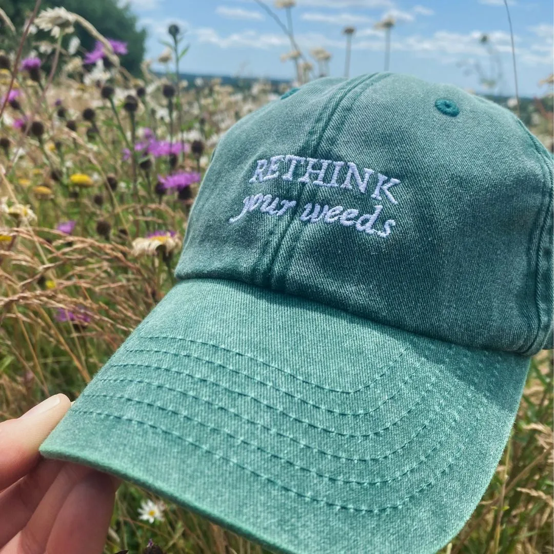 Rethink Your Weeds Statement Cap - Vintage Bottle Green